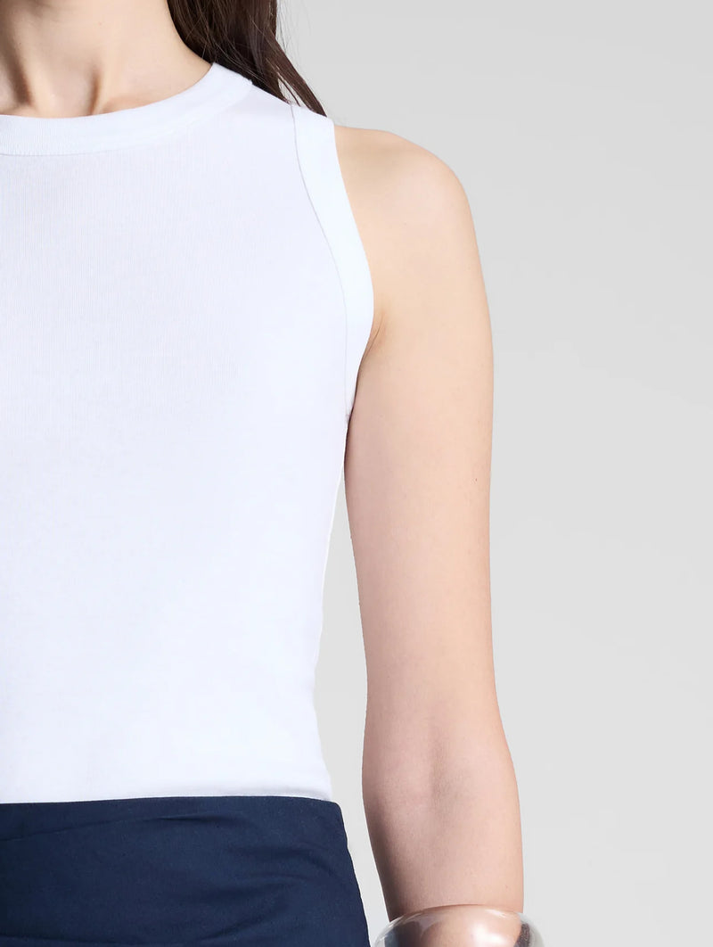 Hadley Cotton Tank in White