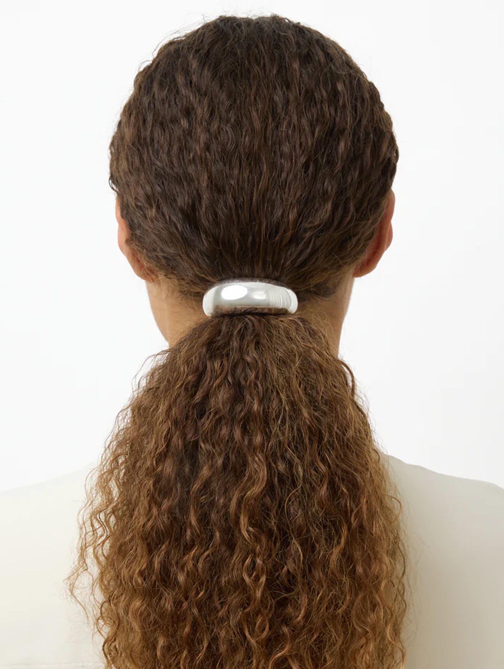 The Thea Hair Tie in Silver