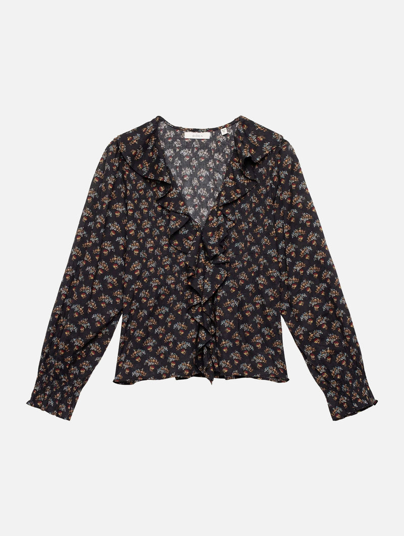 Hardy Top in Delphinium Floral