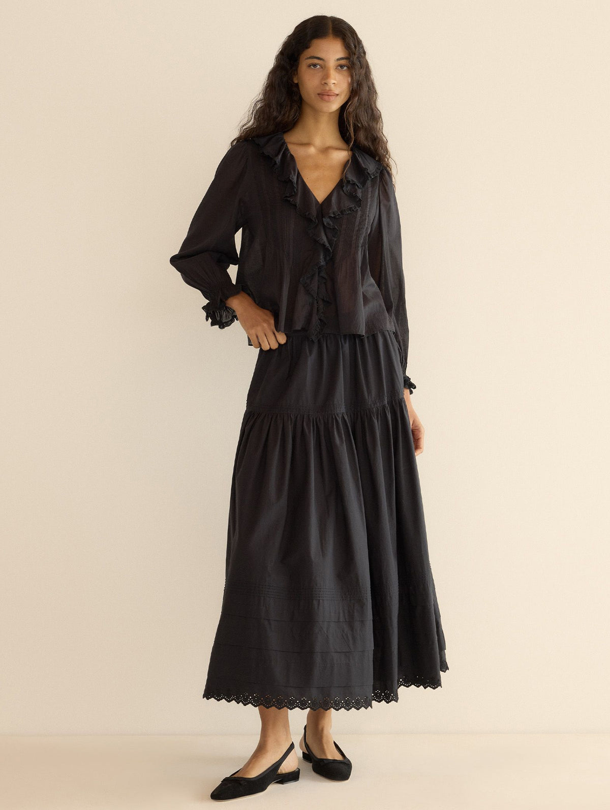 Hardy Cotton Top in Black