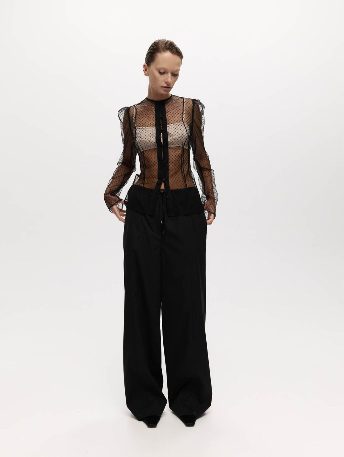 Helena Tulle Top in Black