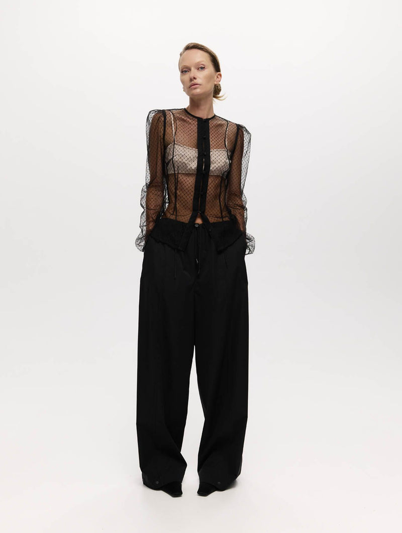 Helena Tulle Top in Black