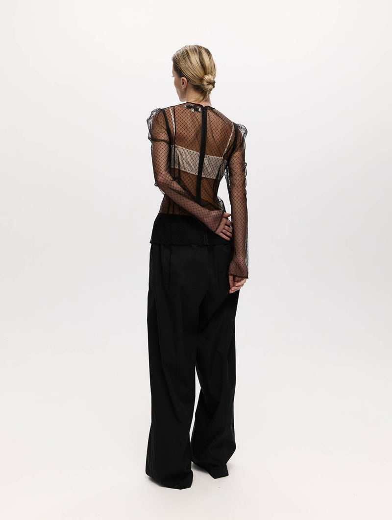 Helena Tulle Top in Black