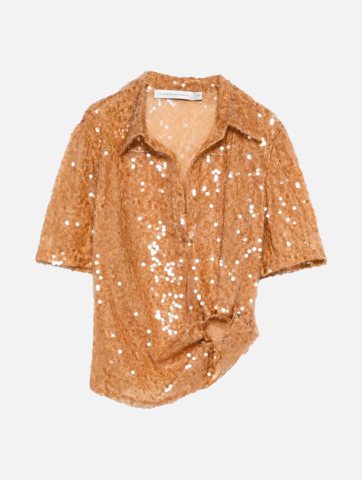 Illuminate Sequin Polo in Amber