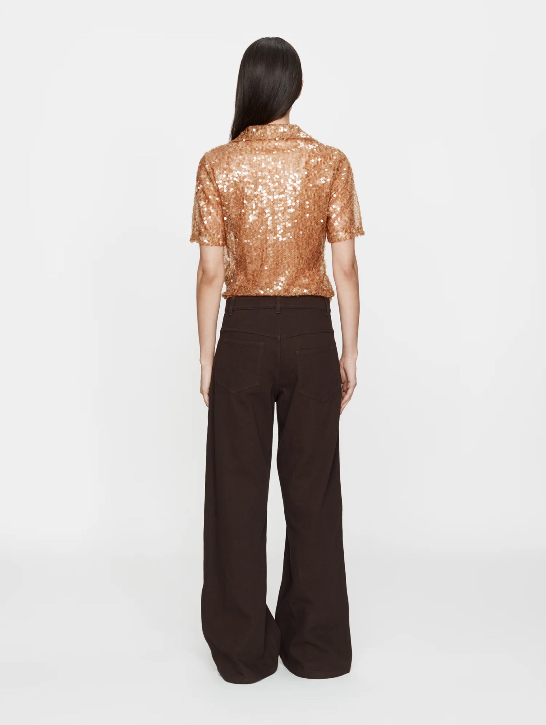 Illuminate Sequin Polo in Amber