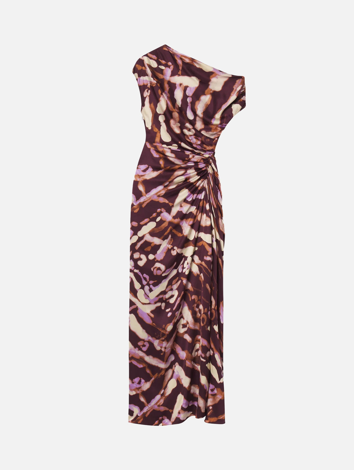 Poppy Satin Gown in Plum