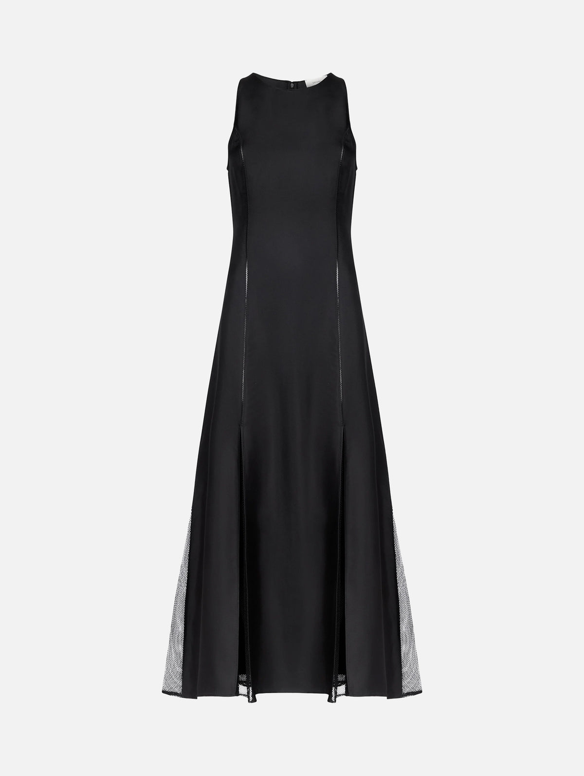 Iraka Silk Detailed Maxi Dress in Black