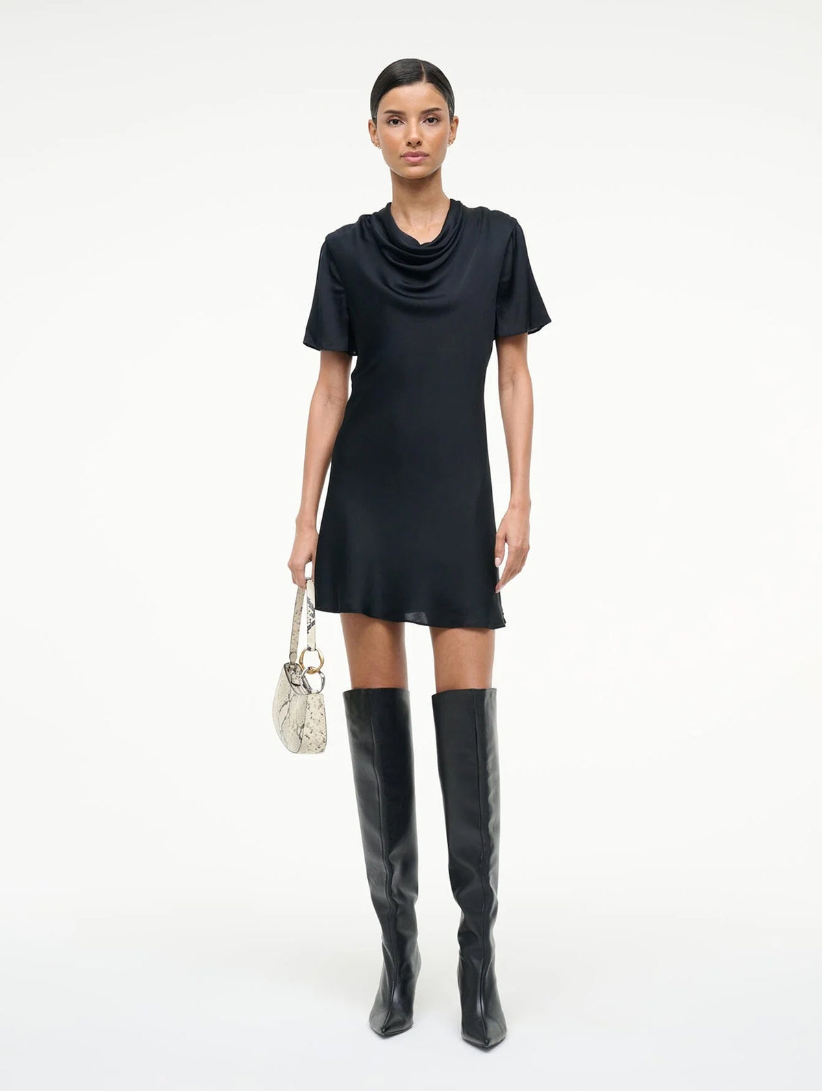 Iris Silk Dress in Black