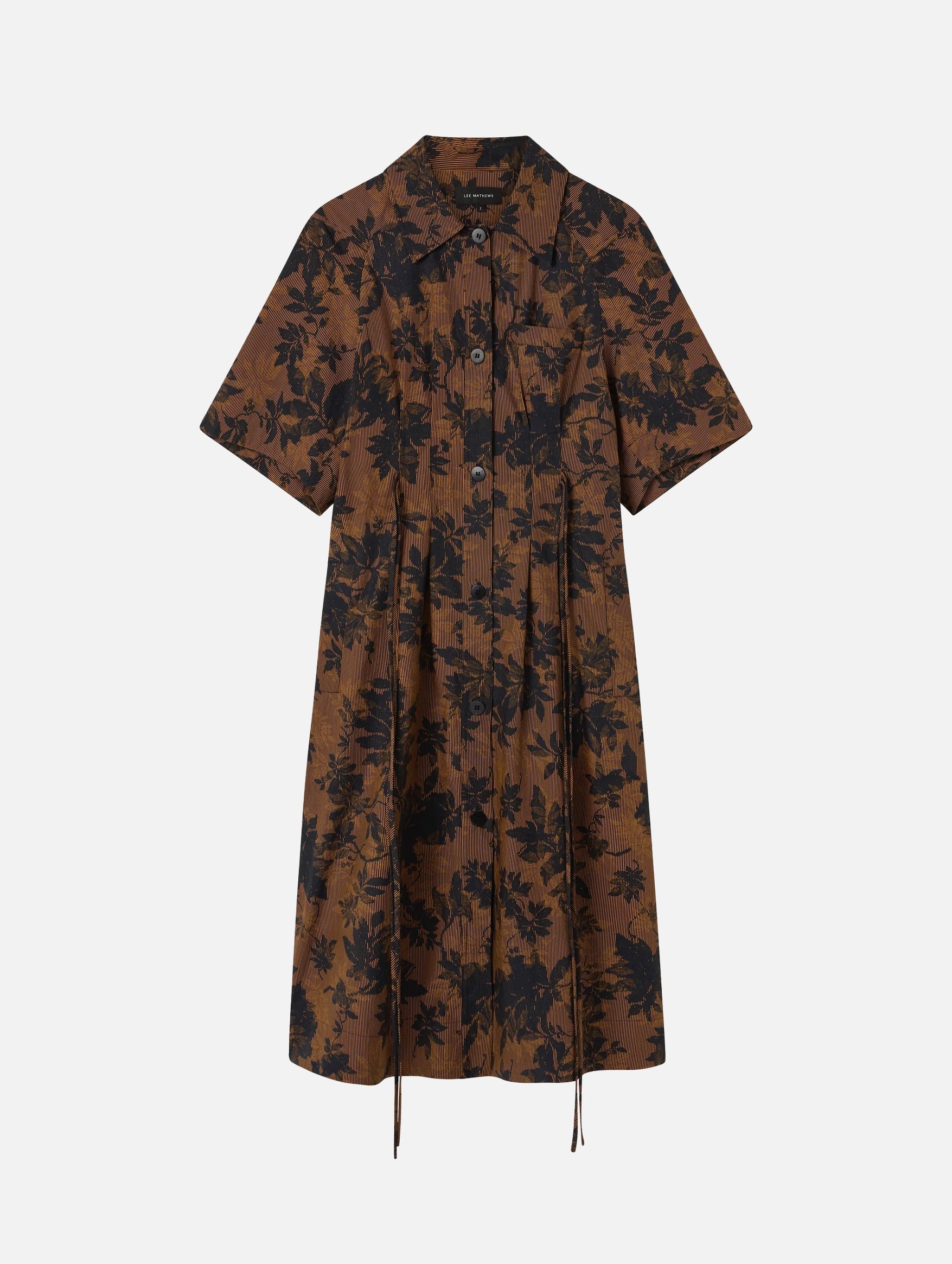 Ivy Cotton Shirt Dress in Copper