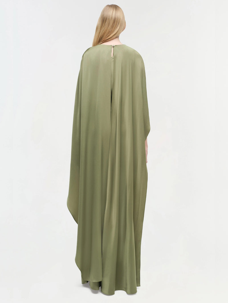 Izel Cape Gown in Olive
