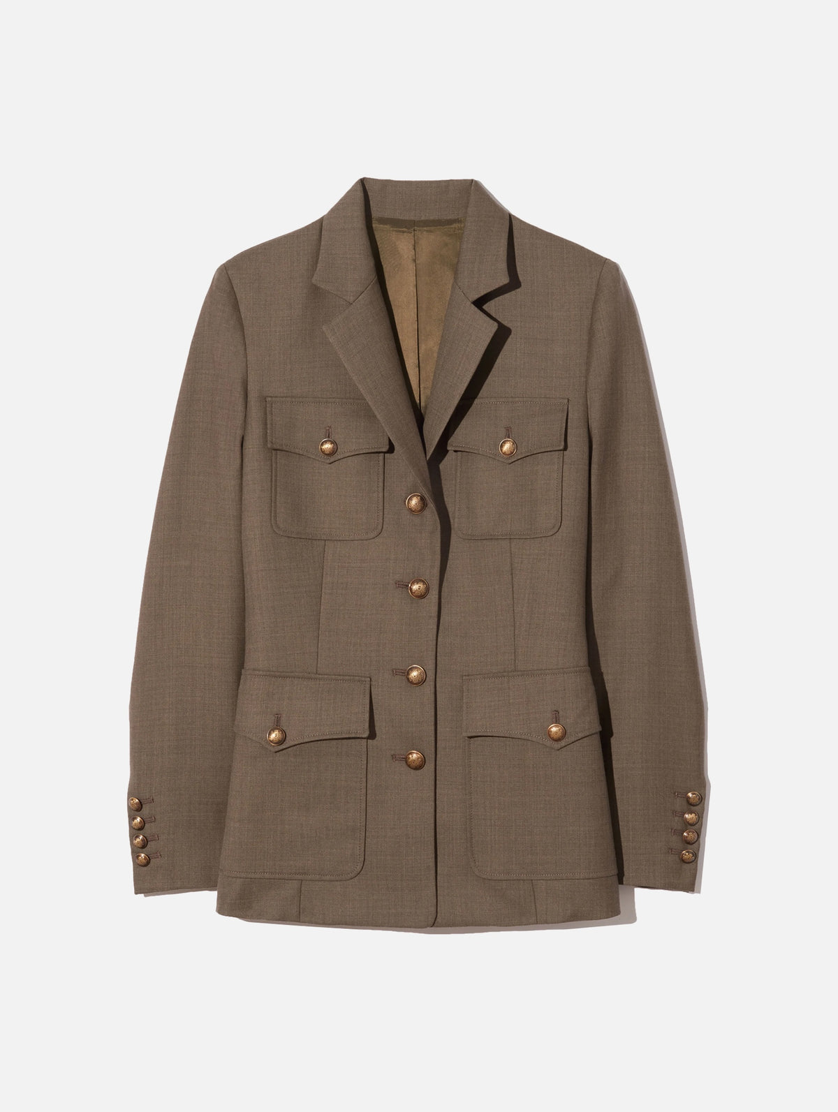 Nelson Wool Jacket in Taupe Grey