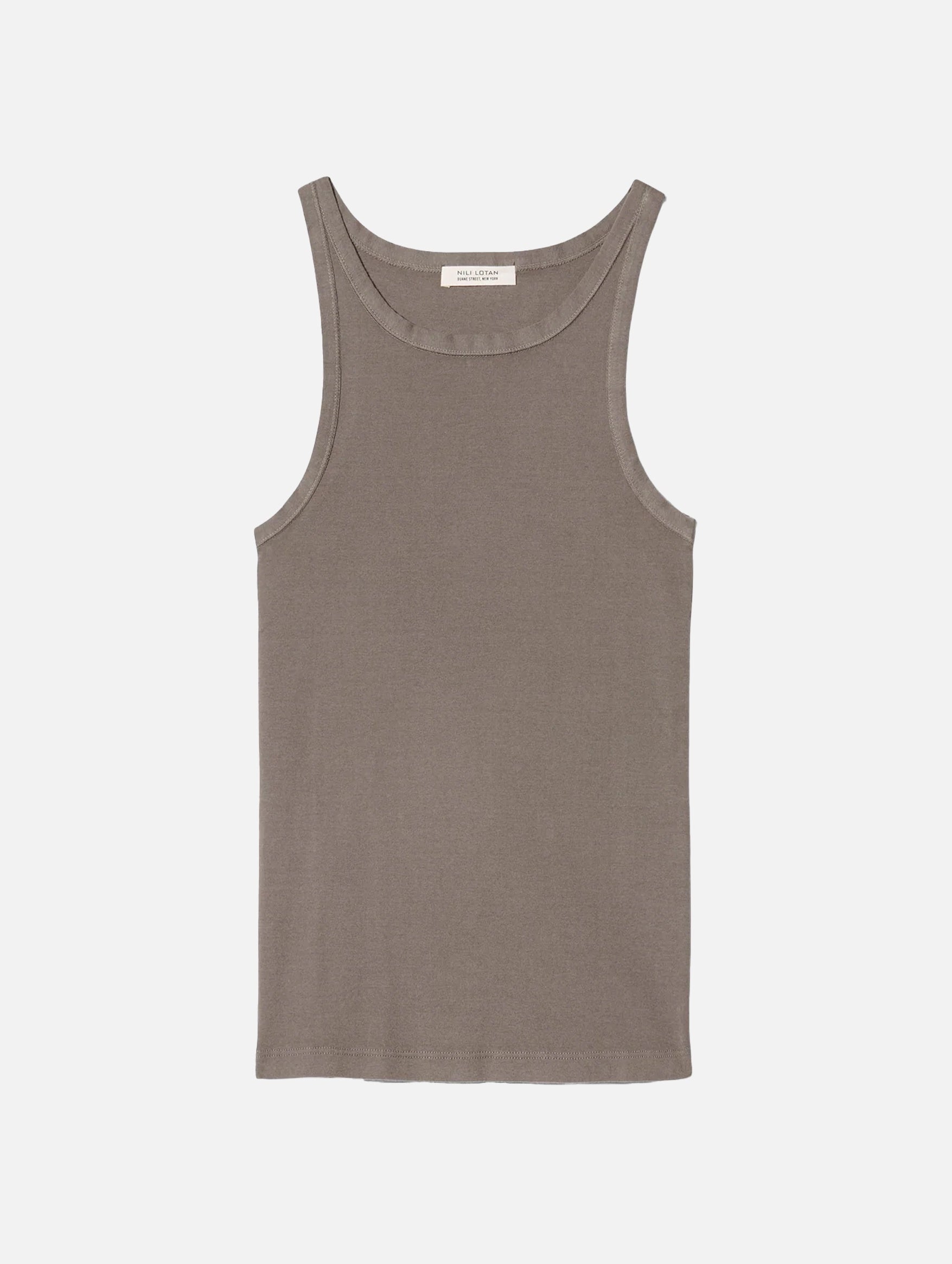 Jennifer Rib Tank in Army Grey