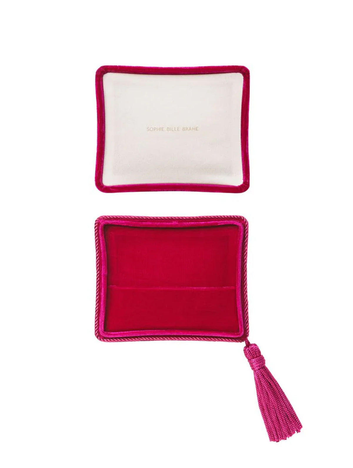 Velvet Jewellery Box in Rouge Soir