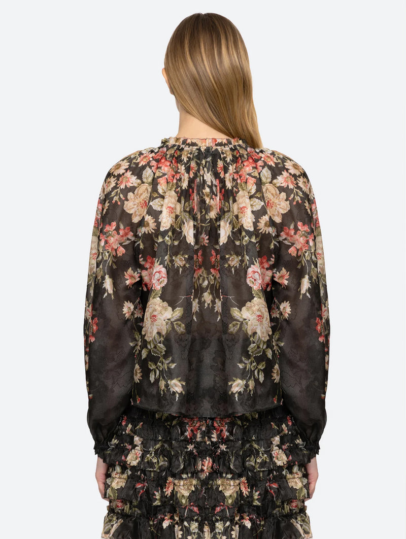 Jolie Long Sleeve Top in Black