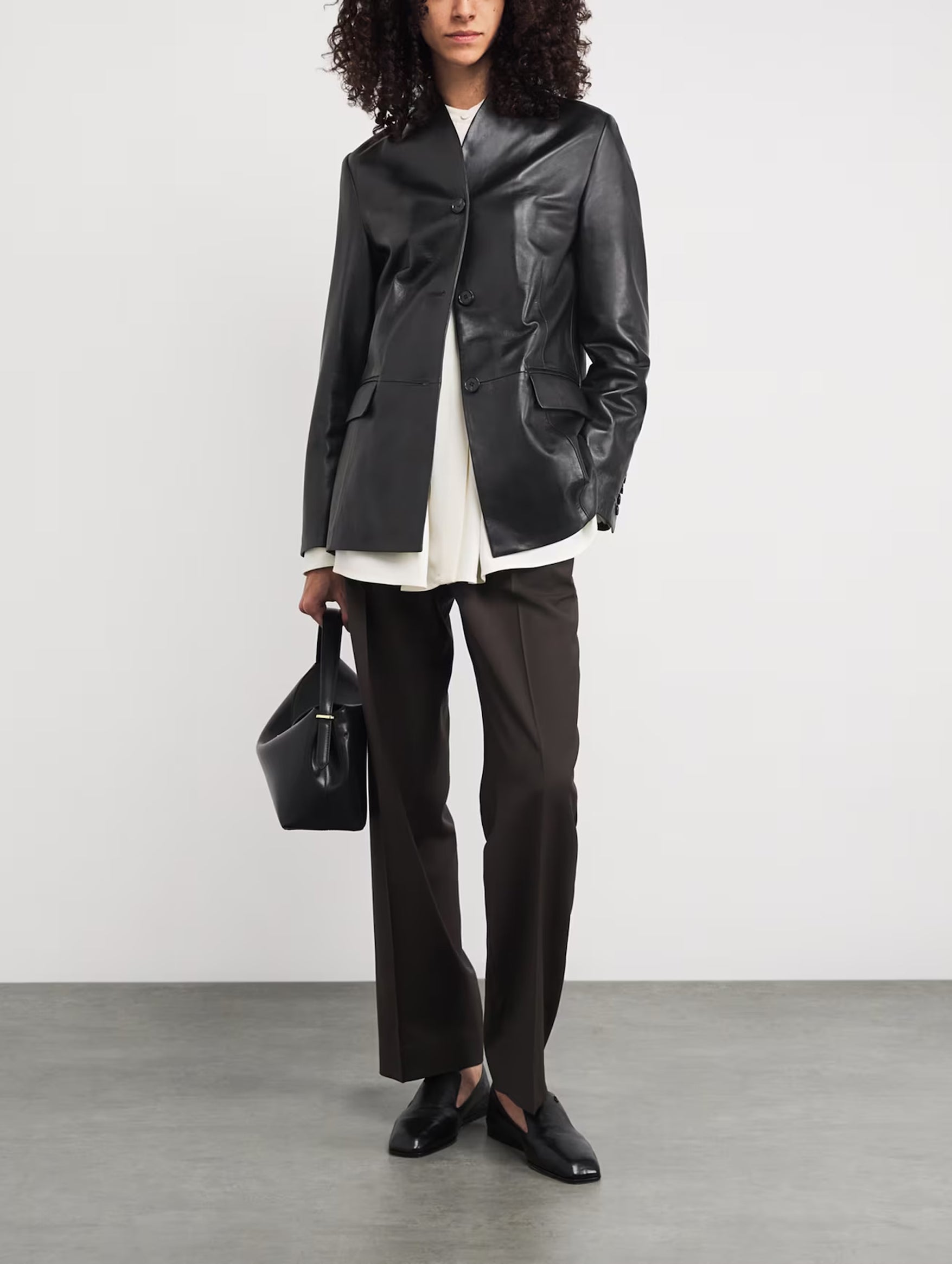 Juno Leather Jacket in Black