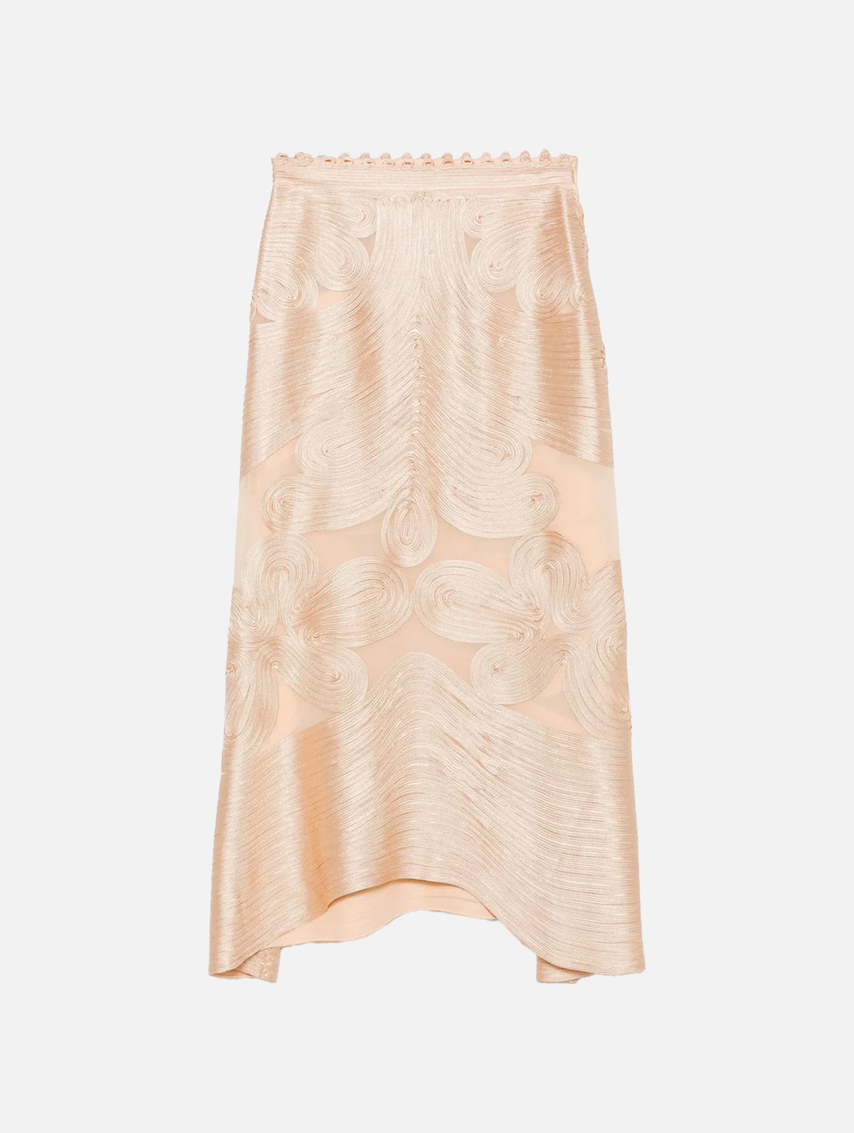 Kaelyn Silk Skirt in Peony