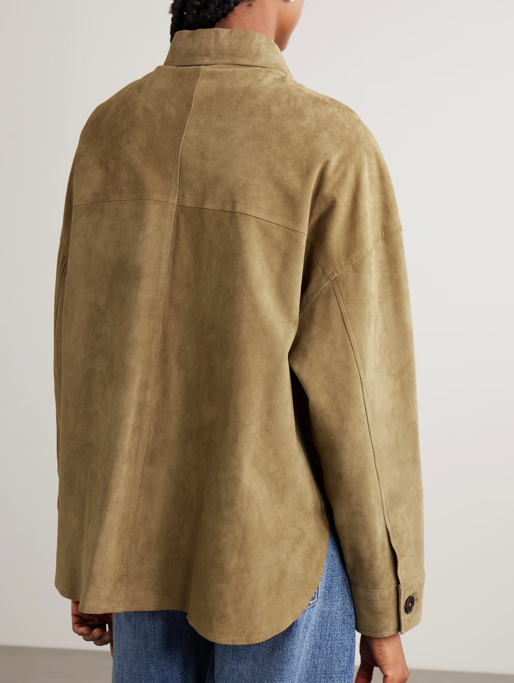 Kaylee Suede Jacket in Olive