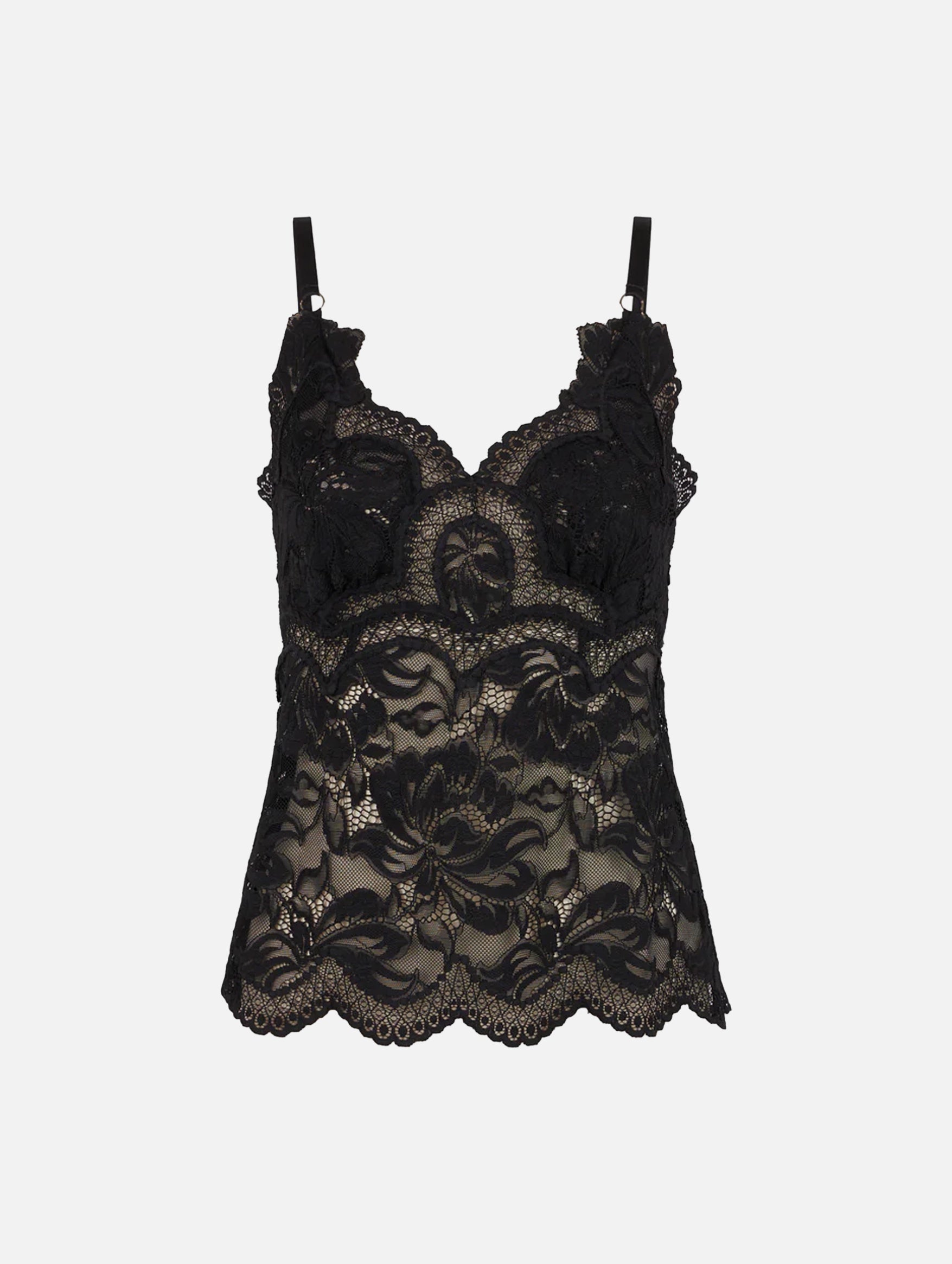 Lace Cami Top in Black