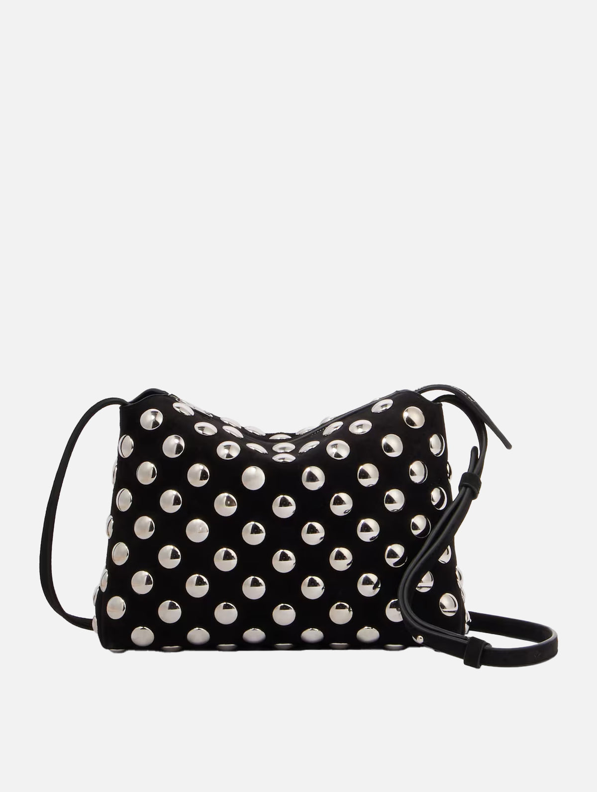 Lina Medium Crossbody Bag with Studs in Black
