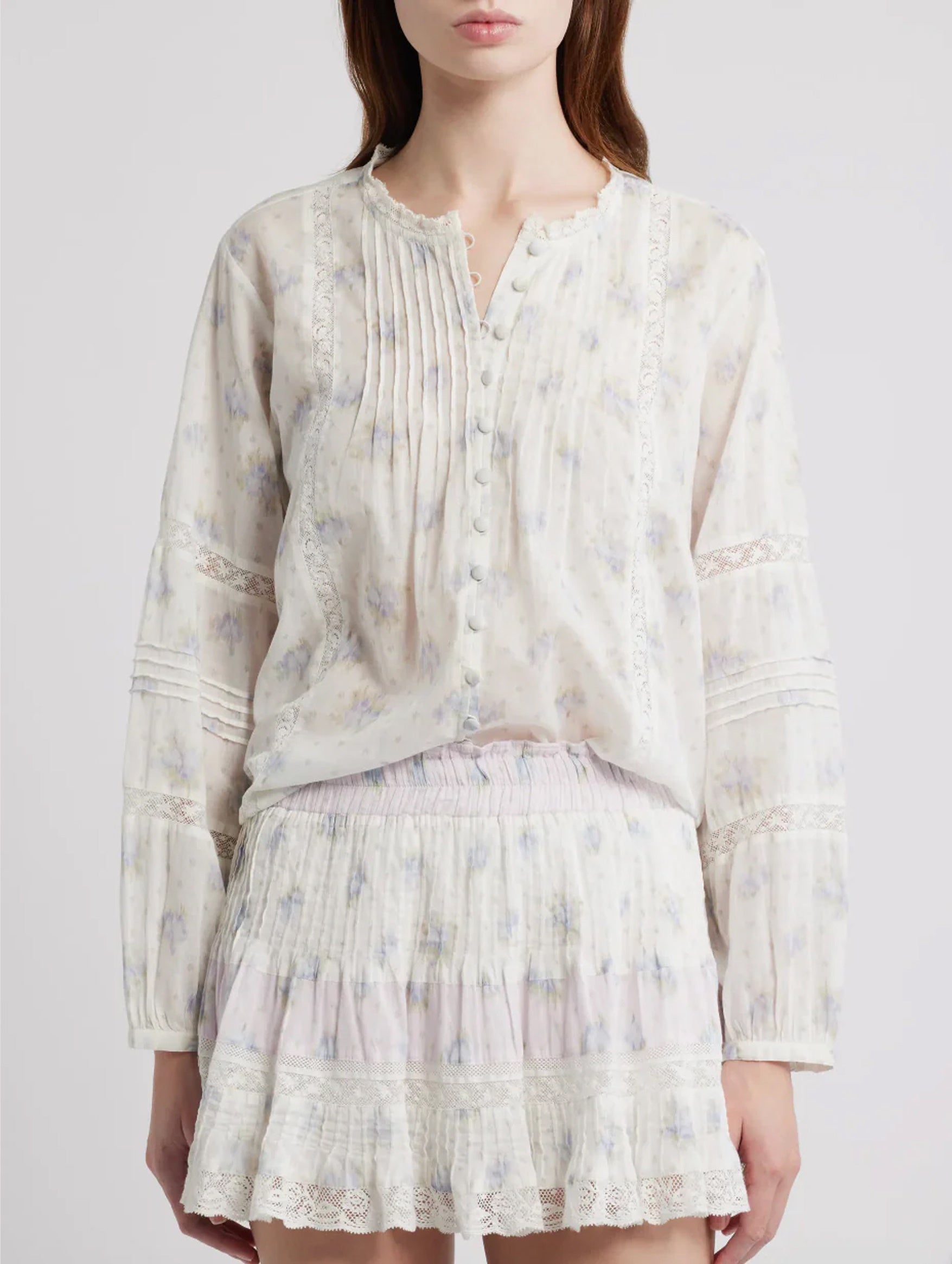 Lita Cotton Top in Arctic Vanilla