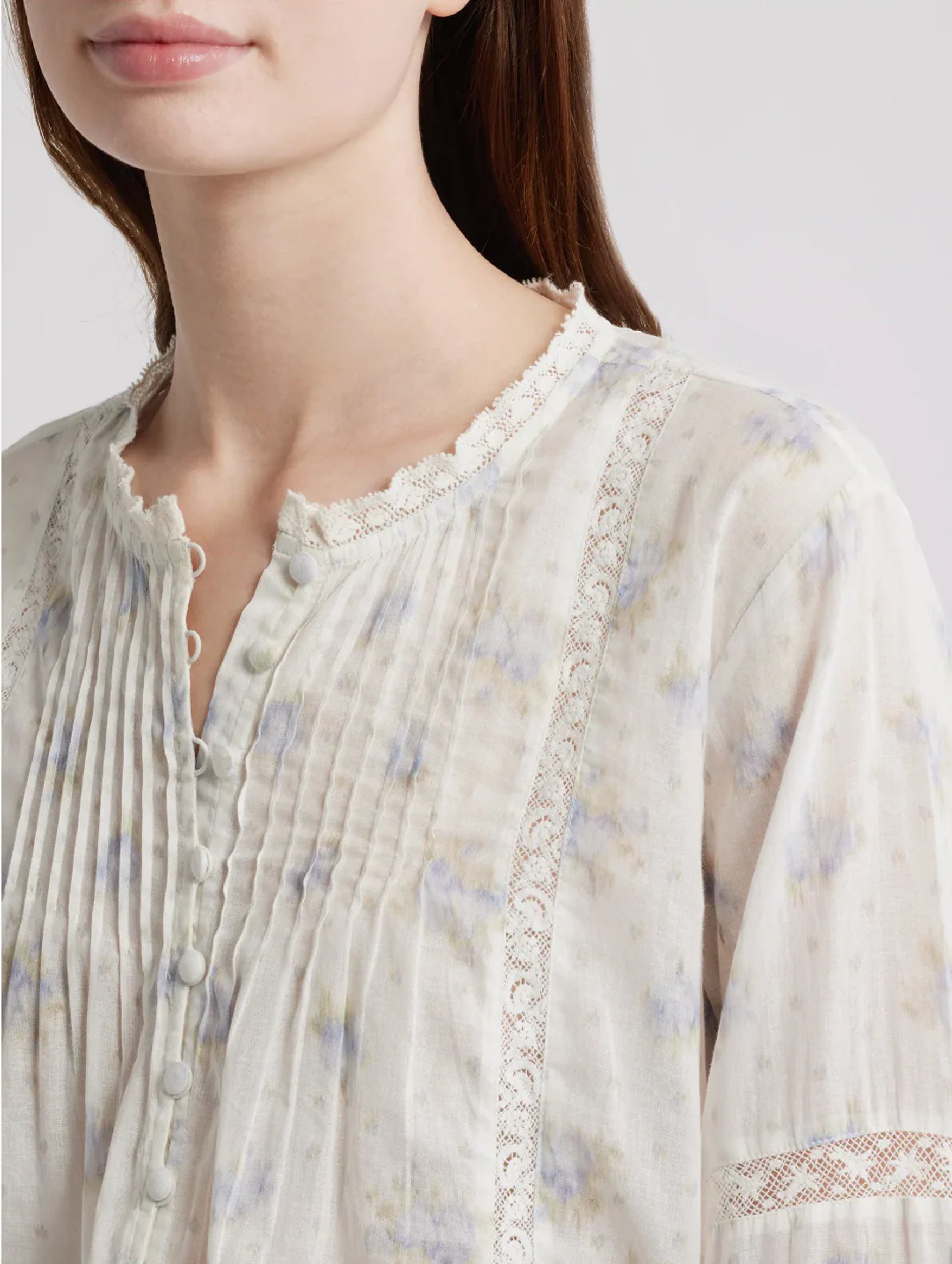 Lita Cotton Top in Arctic Vanilla