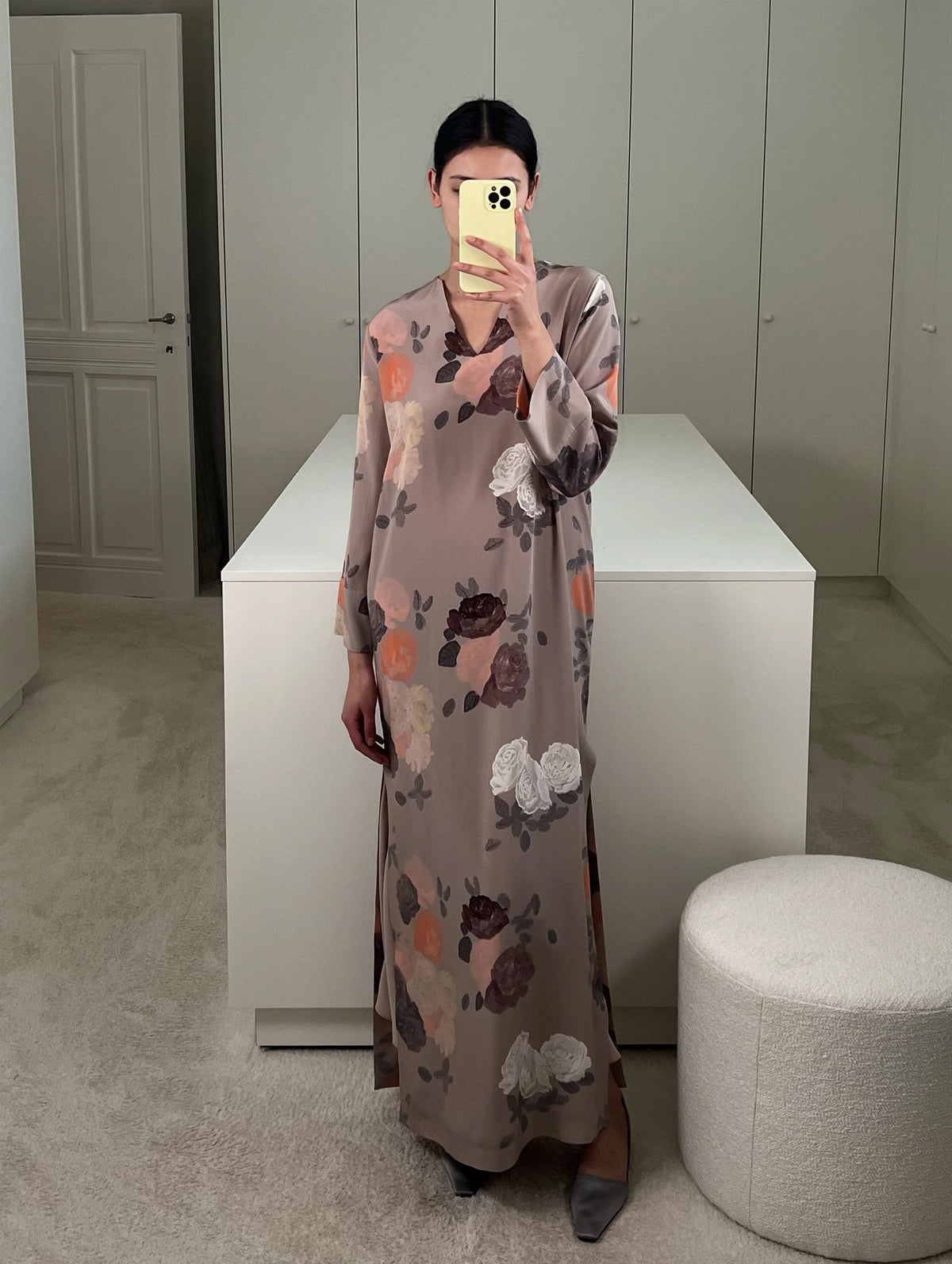 Kaftan Long Dress in Auscot Rose