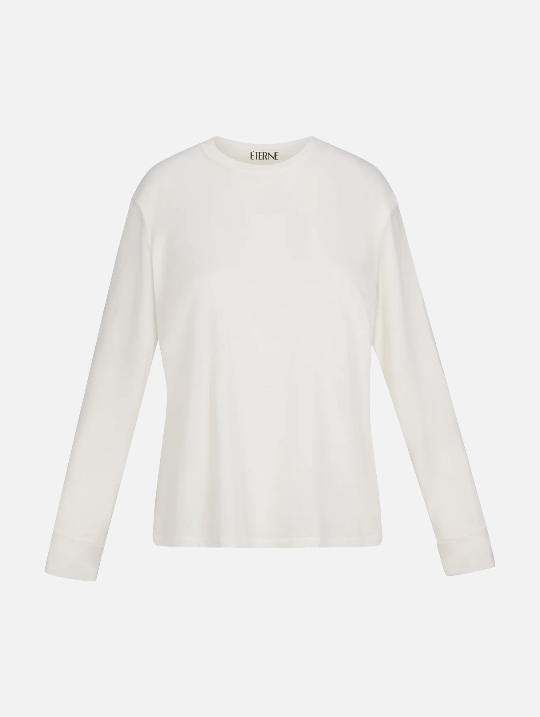 Long Sleeve Boyfriend T-Shirt in Ivory