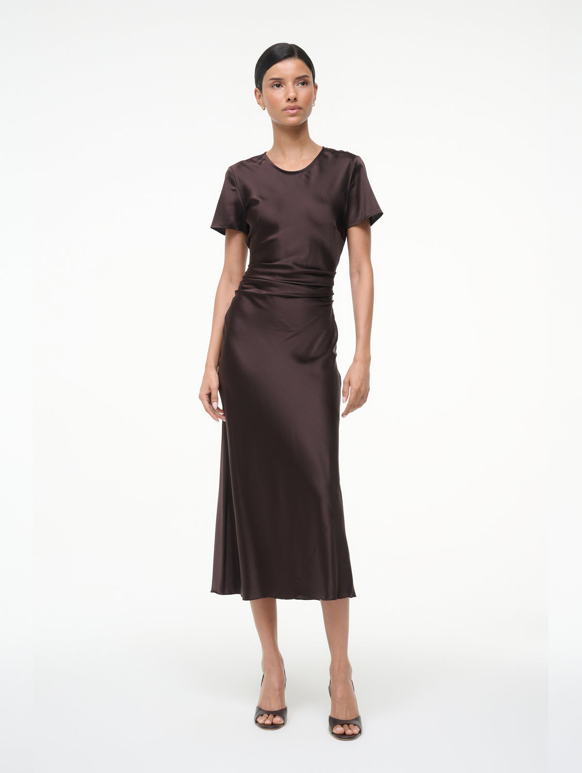 Marcel Silk Dress in Earth