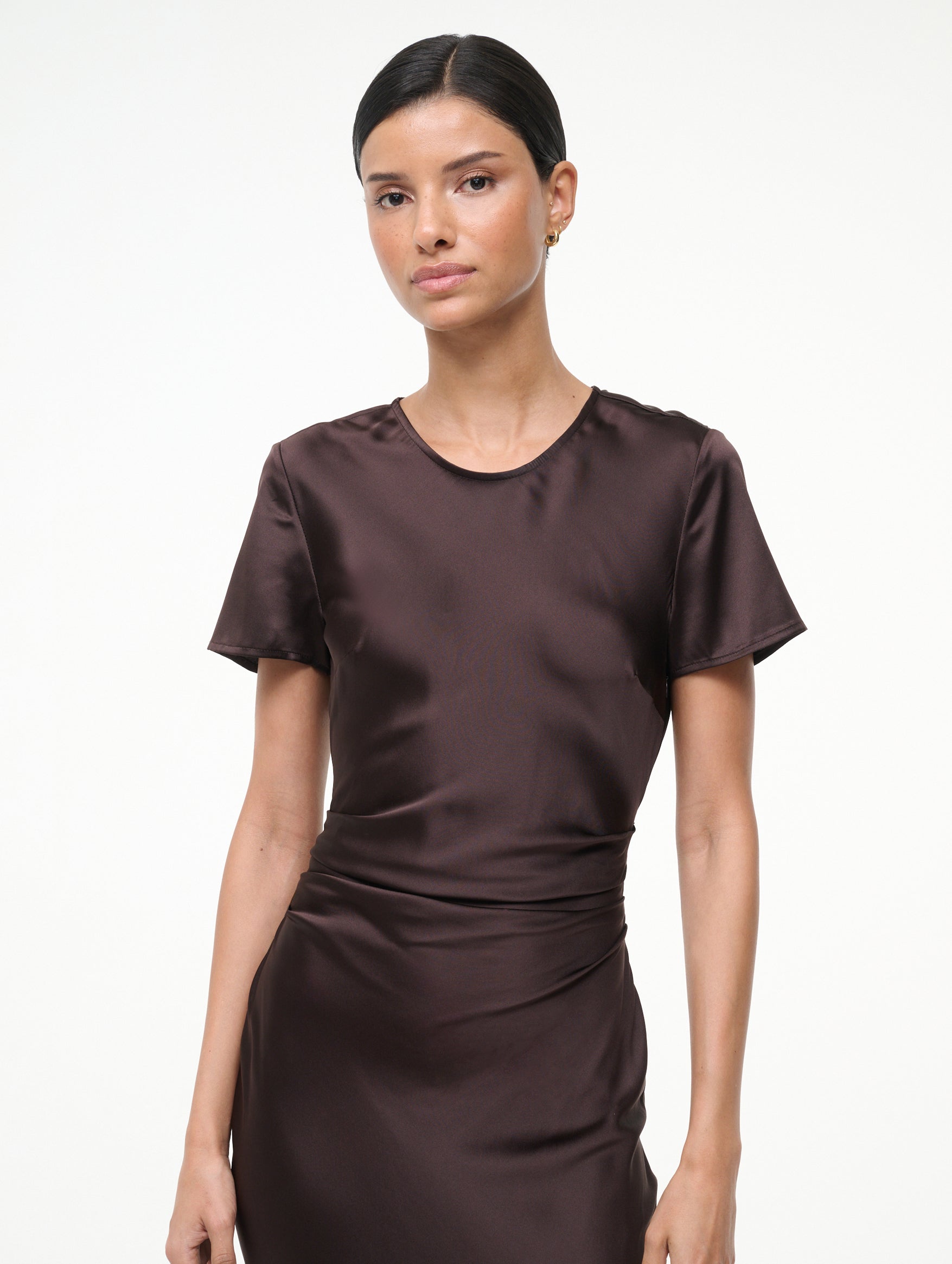 Marcel Silk Dress in Earth