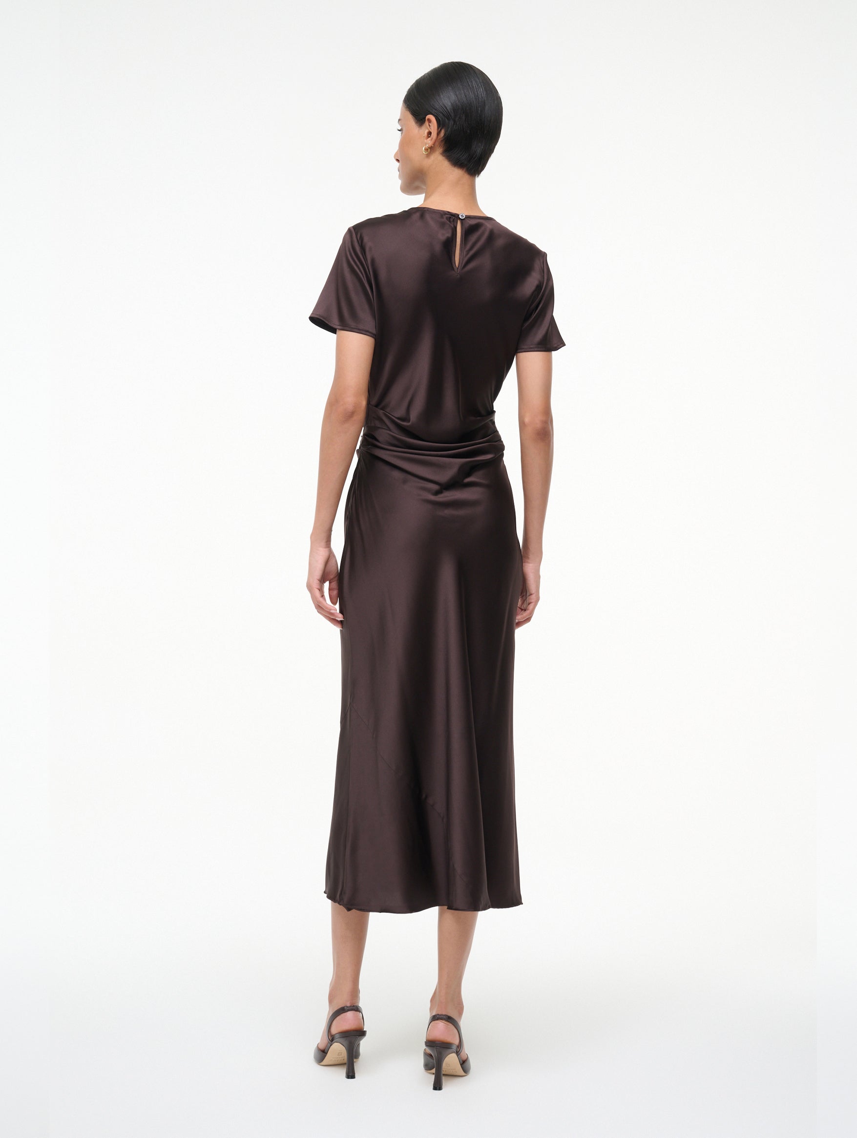 Marcel Silk Dress in Earth