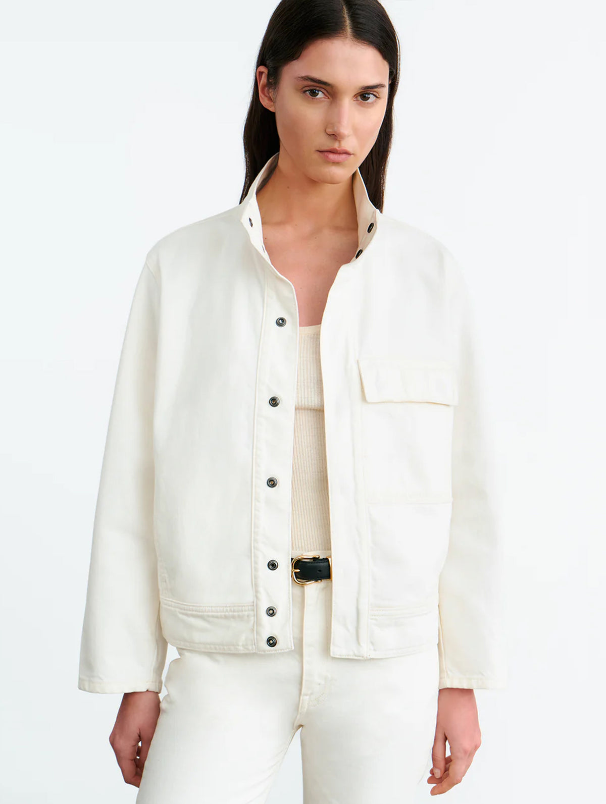 Marilou Denim Jacket in Cream