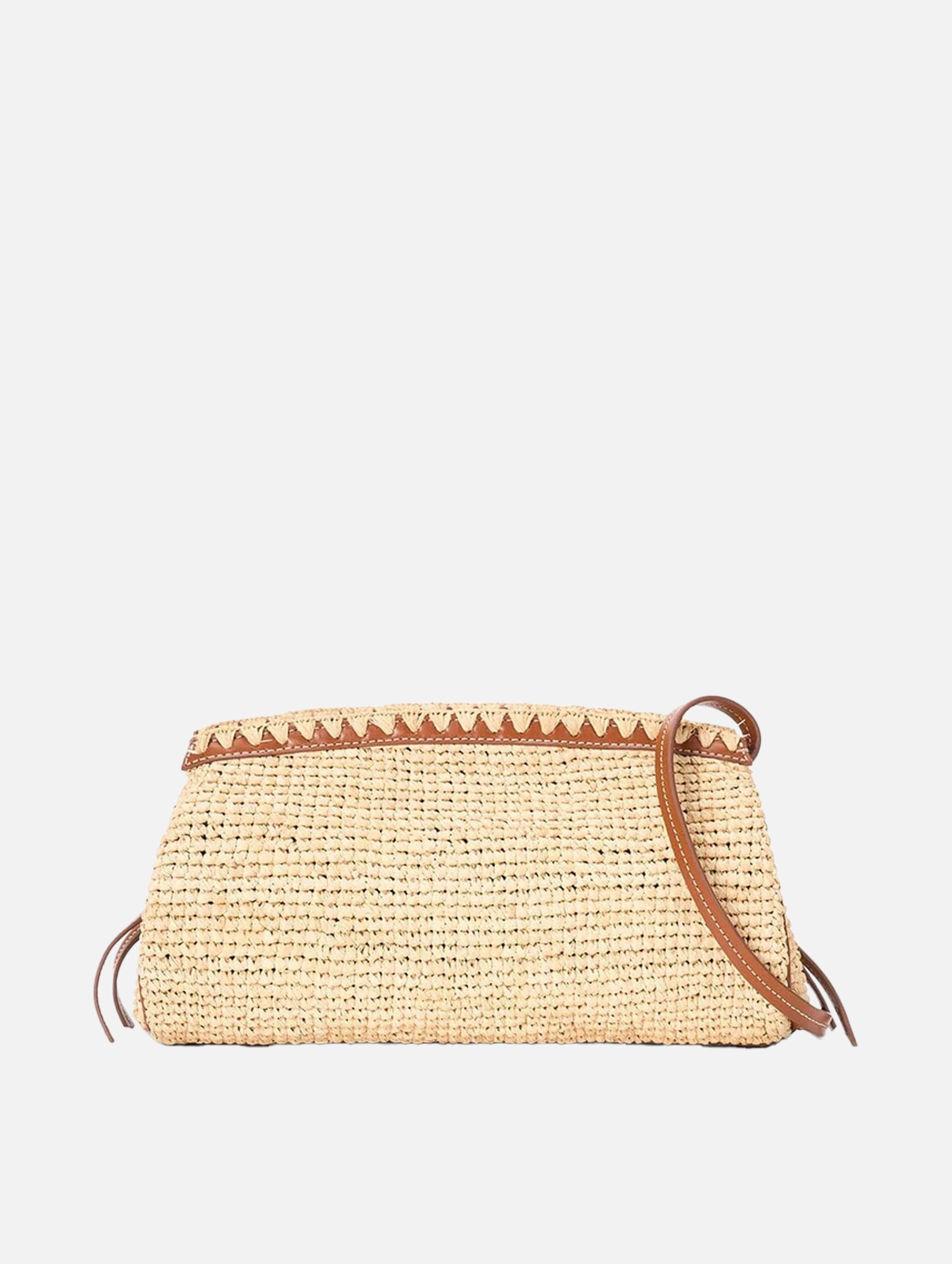 Maude Convertible Clutch in Natural Tan
