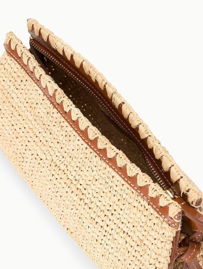 Maude Convertible Clutch in Natural Tan