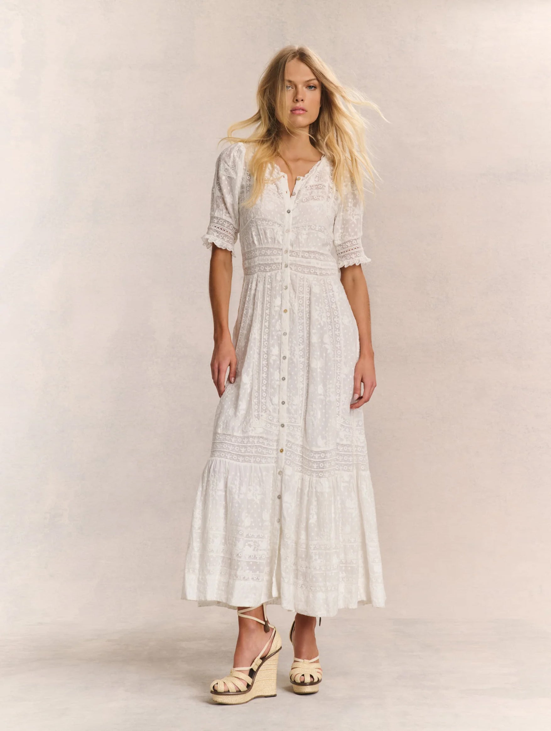 Minka Cotton Dress in True White