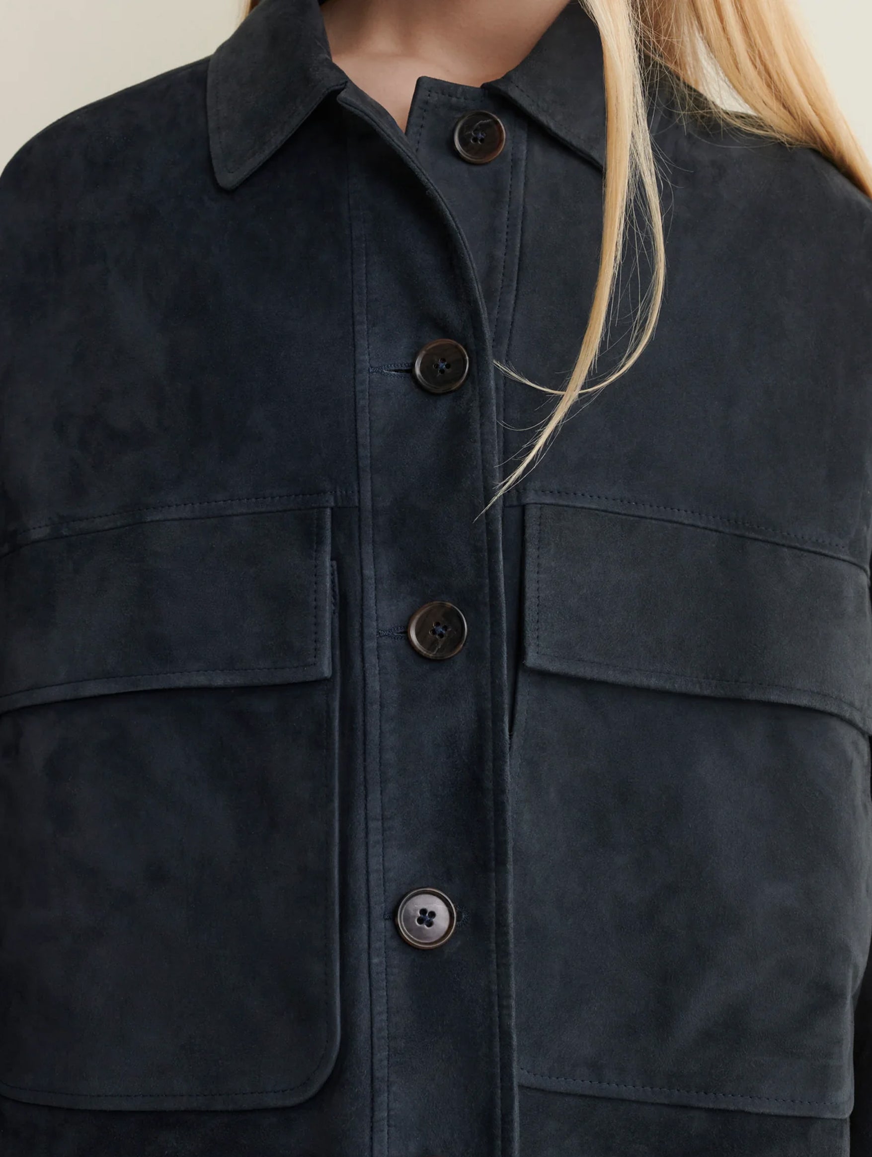 Miri Suede Jacket in Royal