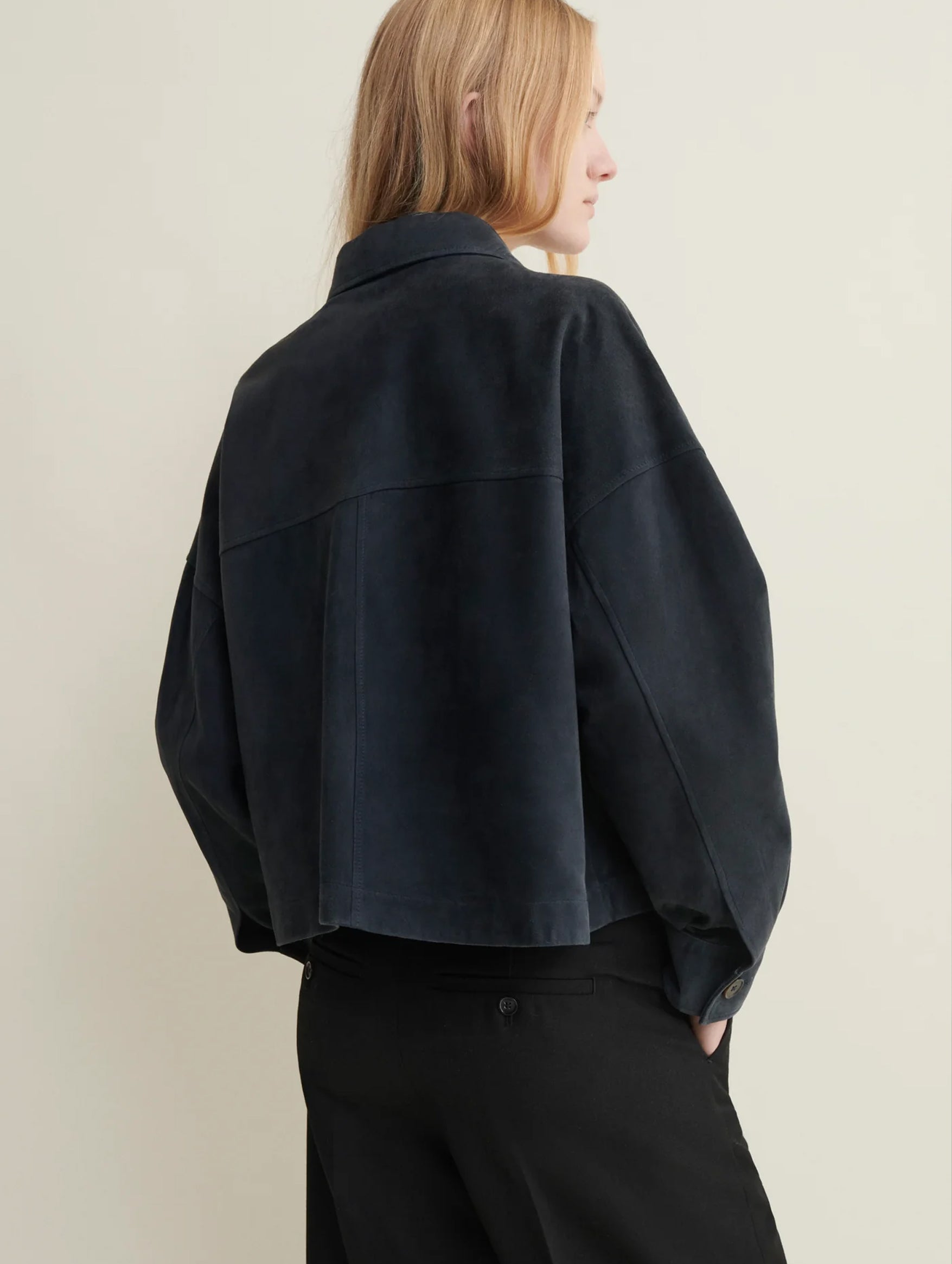 Miri Suede Jacket in Royal