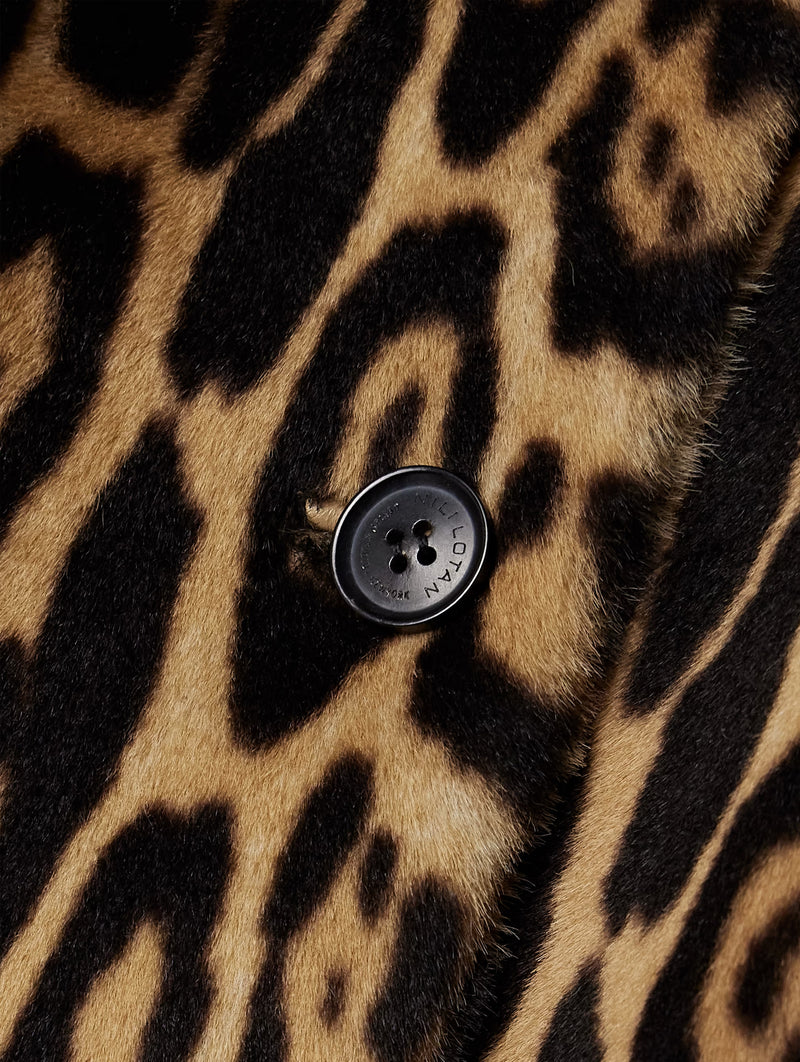 Montmartre Shearling Cropped Jacket in Leopard