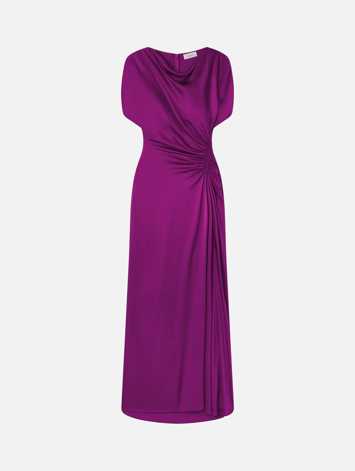 Nadia Satin Gown in Jewel