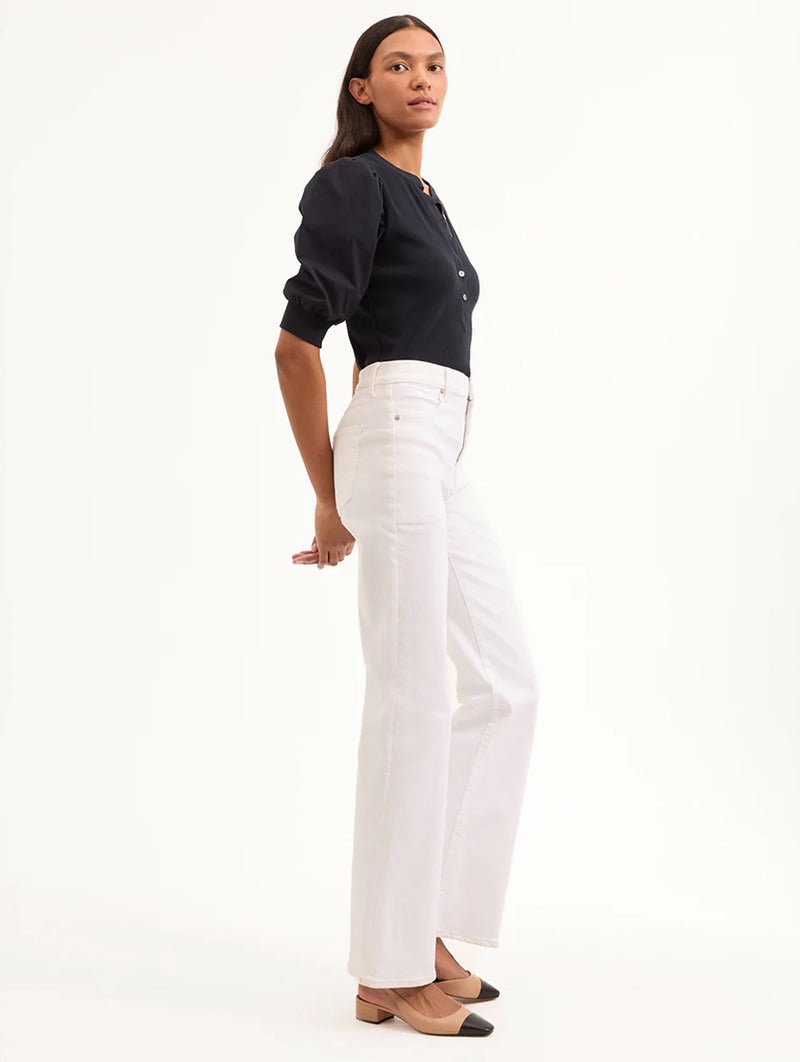 Coralee Puff Sleeve Tee in Navy