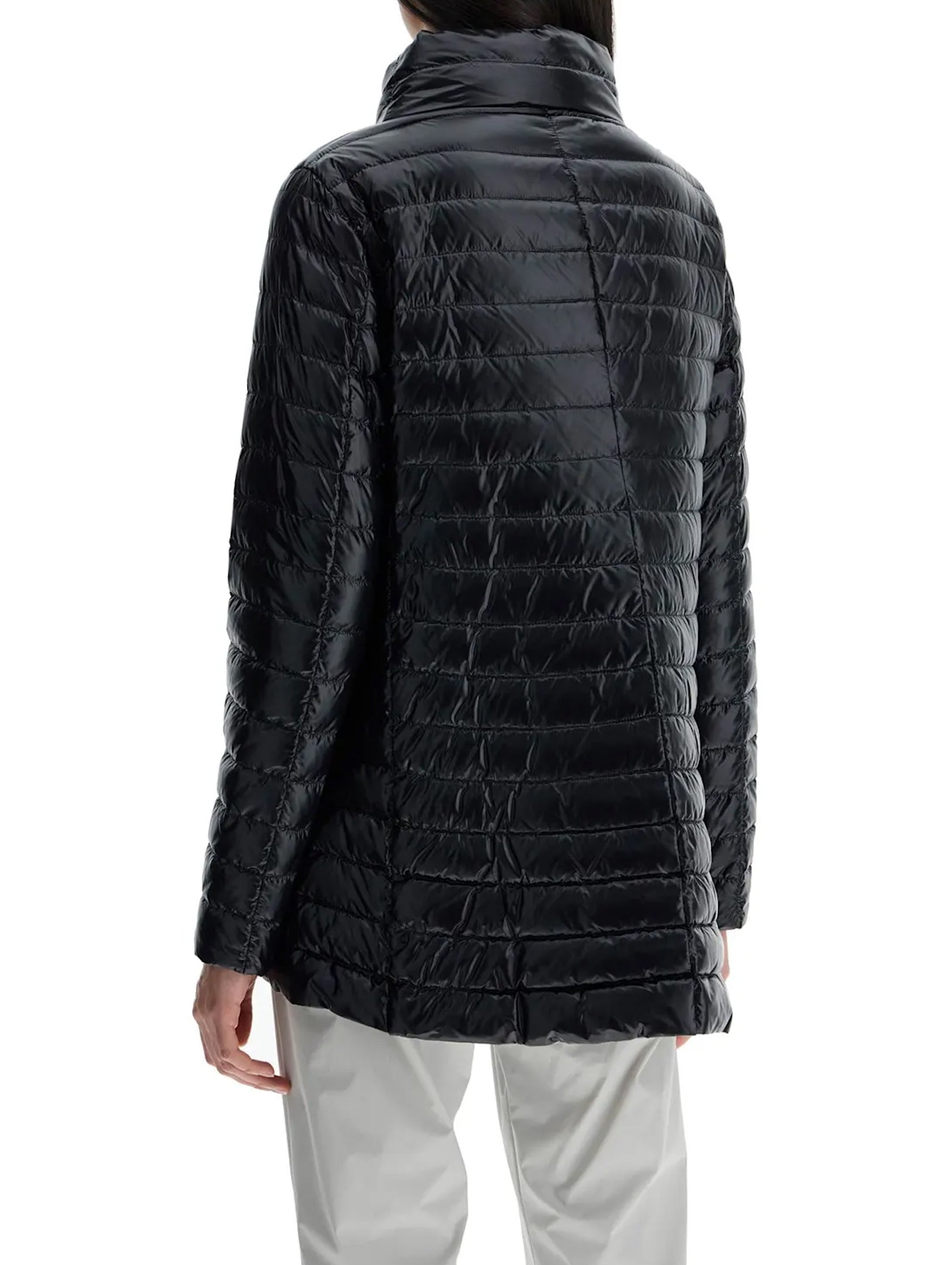 Reversible Nylon Ultralight A-shape Jacket in Black/Grey