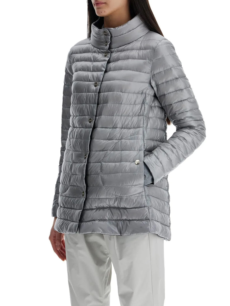 Reversible Nylon Ultralight A-shape Jacket in Black/Grey