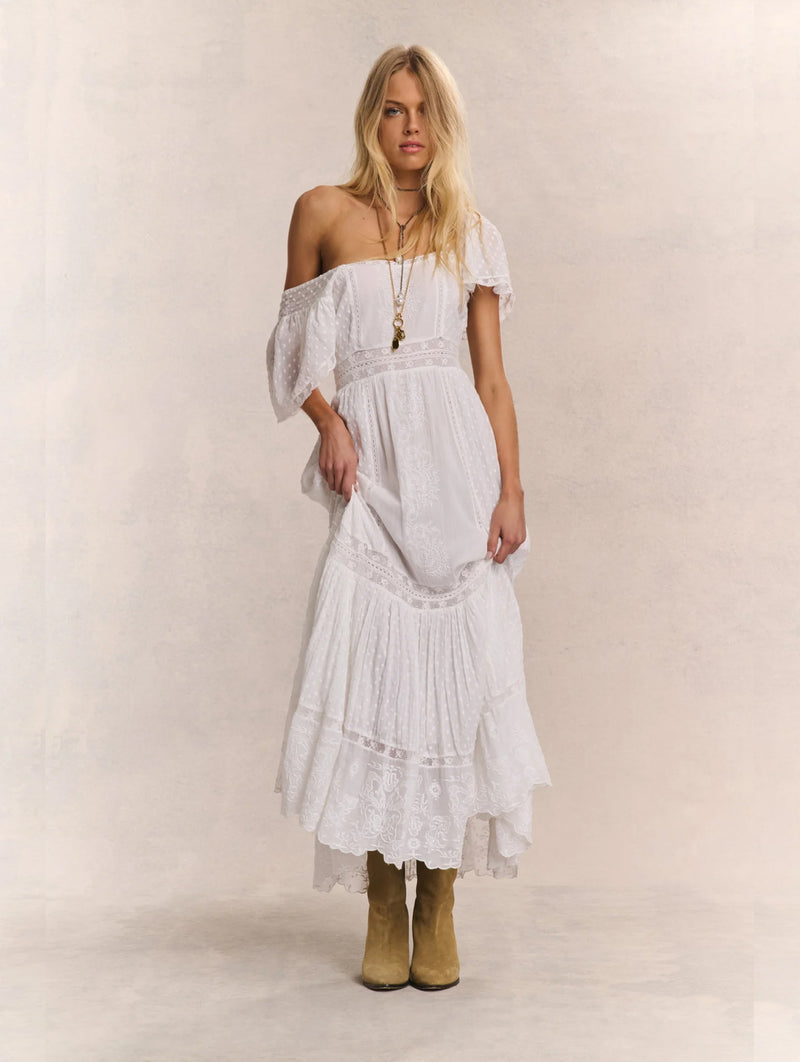 Norma Cotton Dress in White