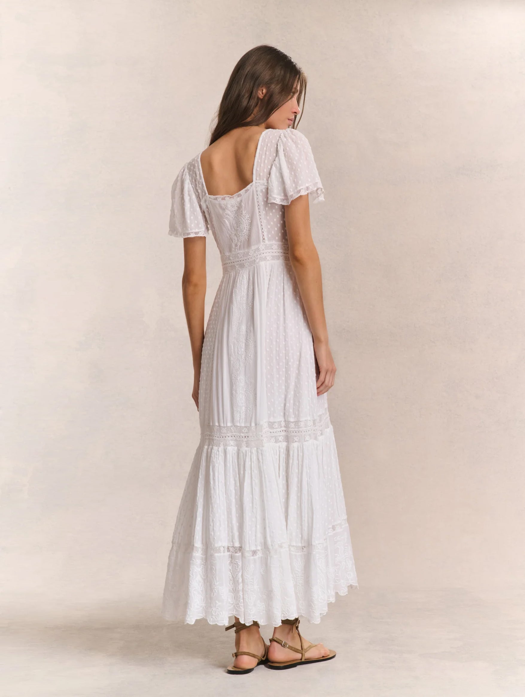 Norma Cotton Dress in White