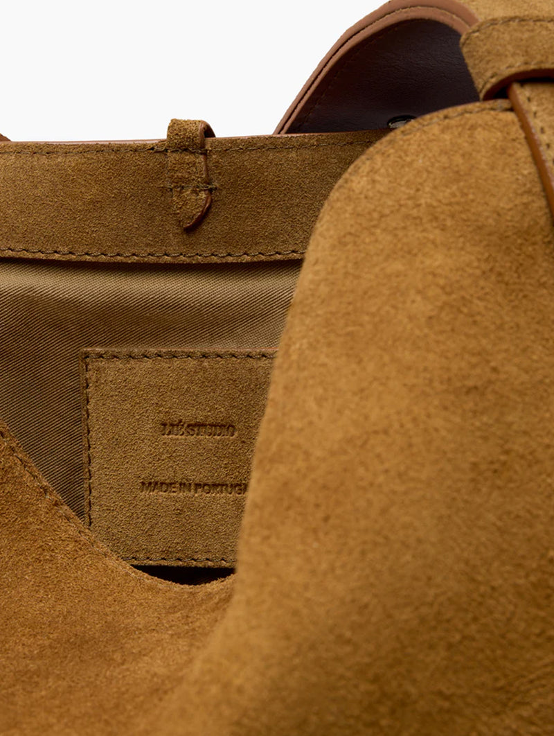 The Norma Tote in Maple Brown Suede