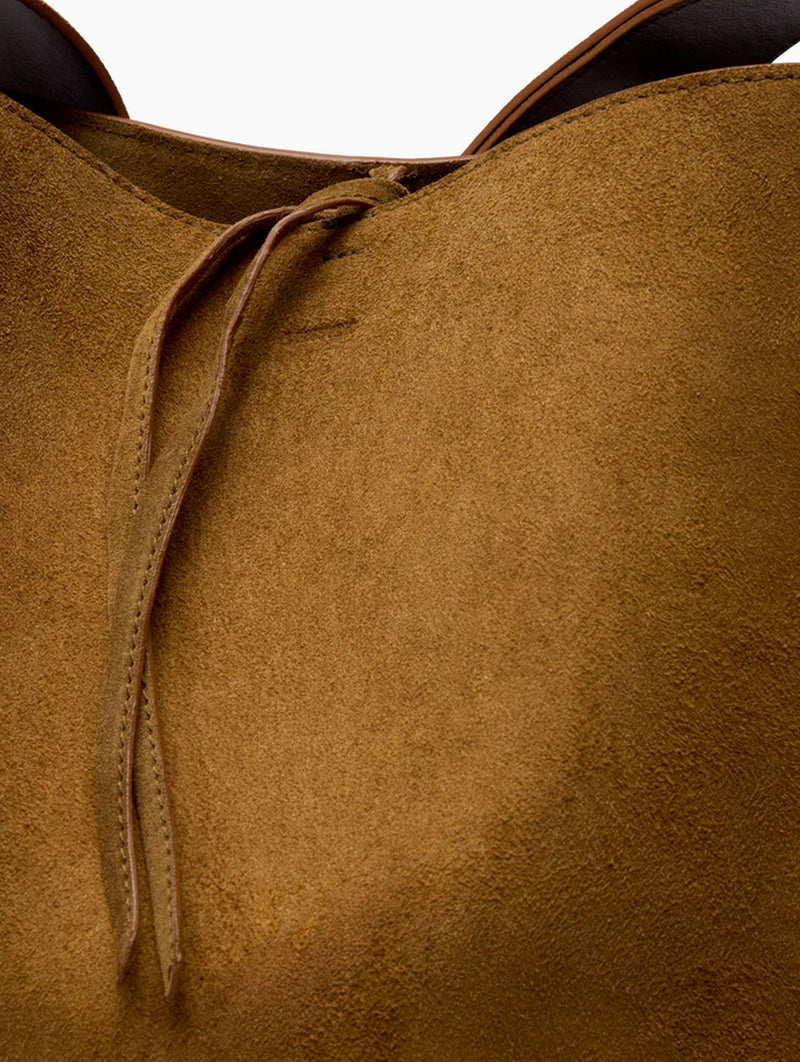 The Norma Tote in Maple Brown Suede