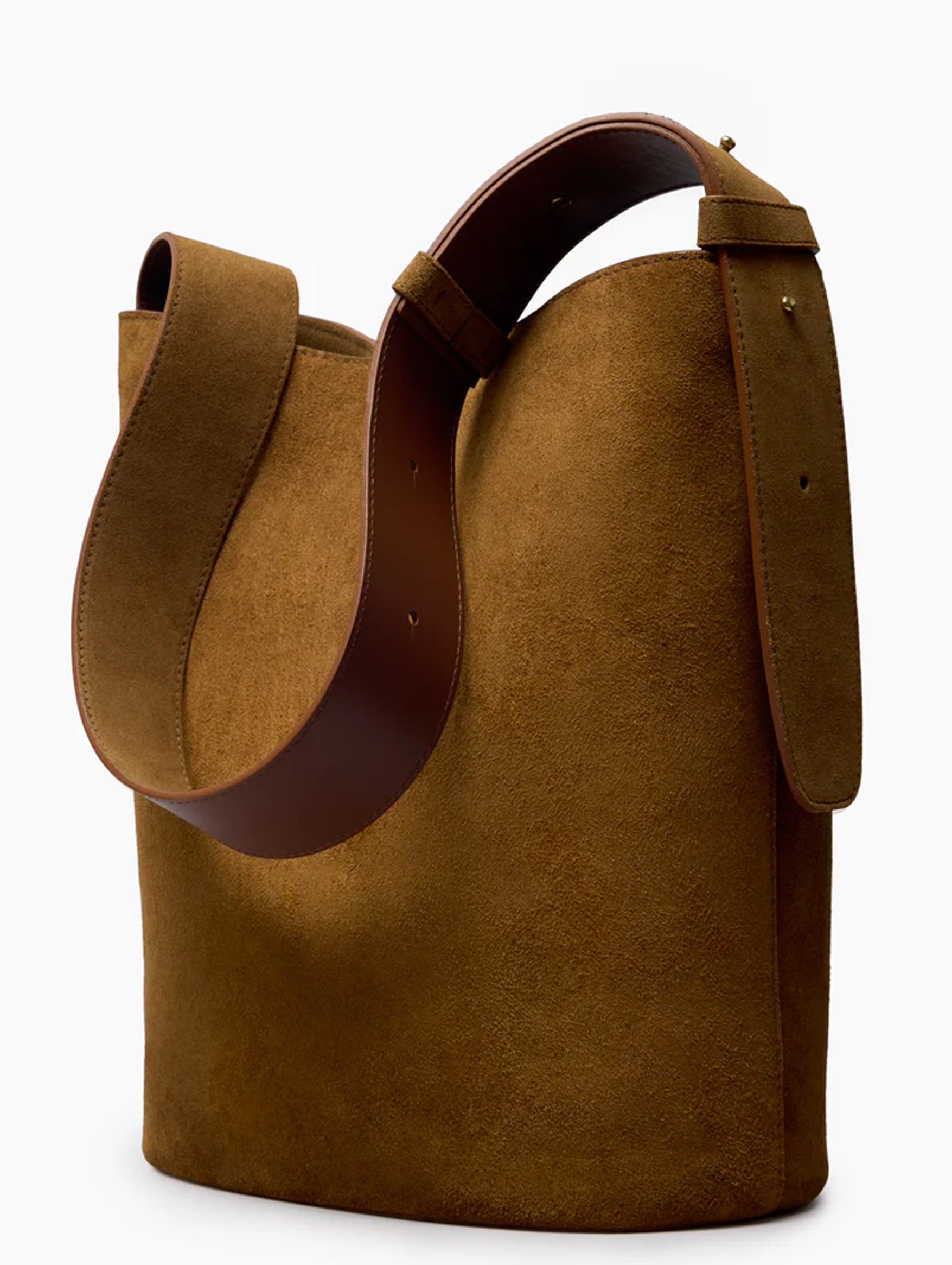The Norma Tote in Maple Brown Suede
