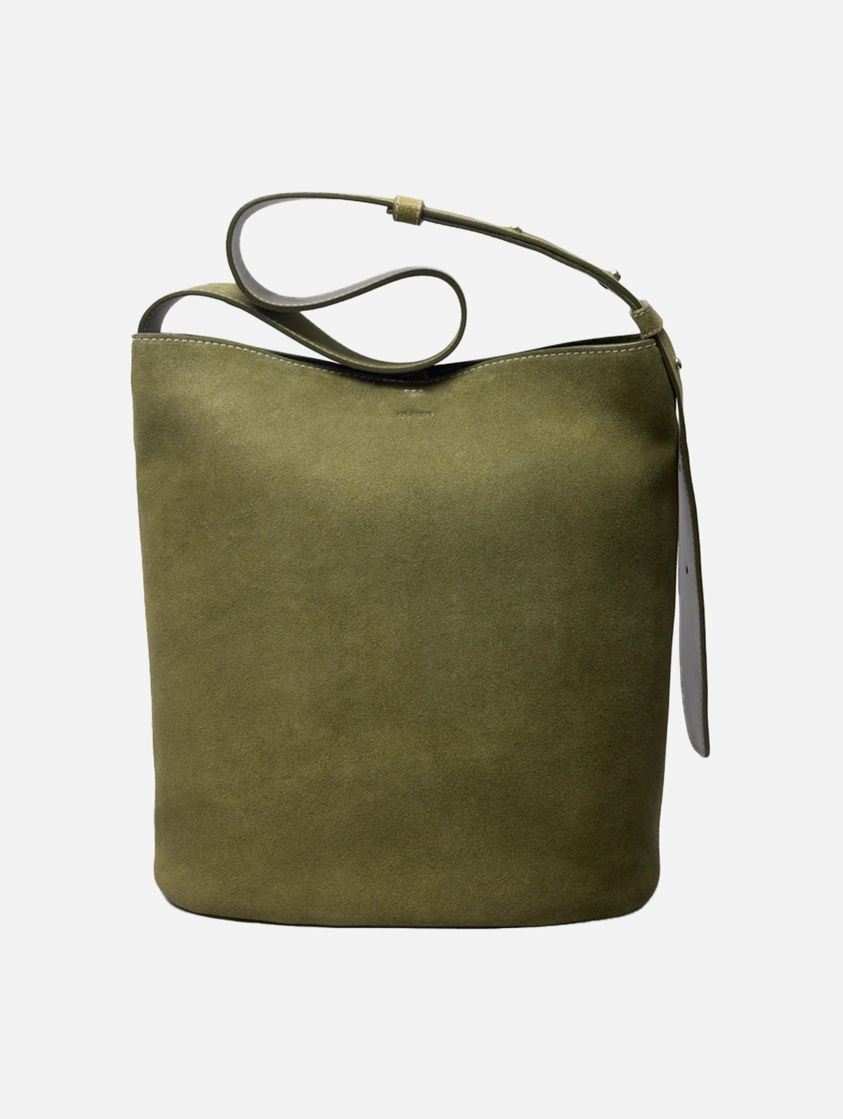 The Norma Tote in Moss Green Suede