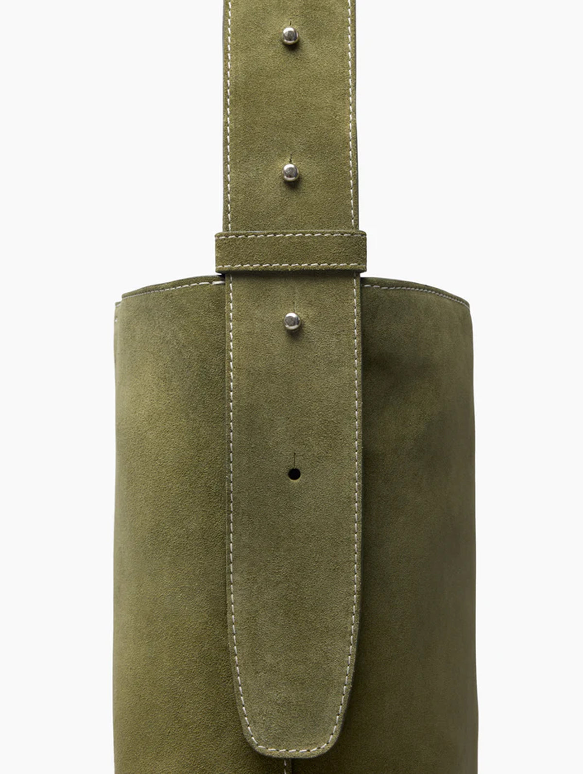 The Norma Tote in Moss Green Suede