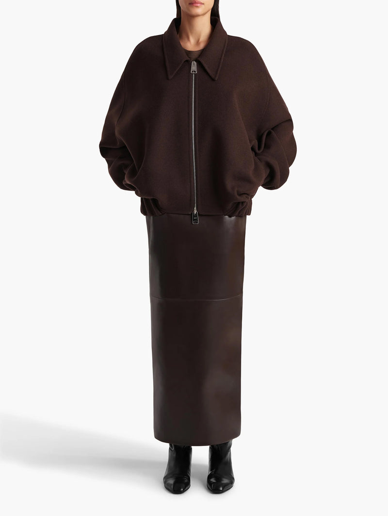 Odin Wool Jacket in Dark Brown