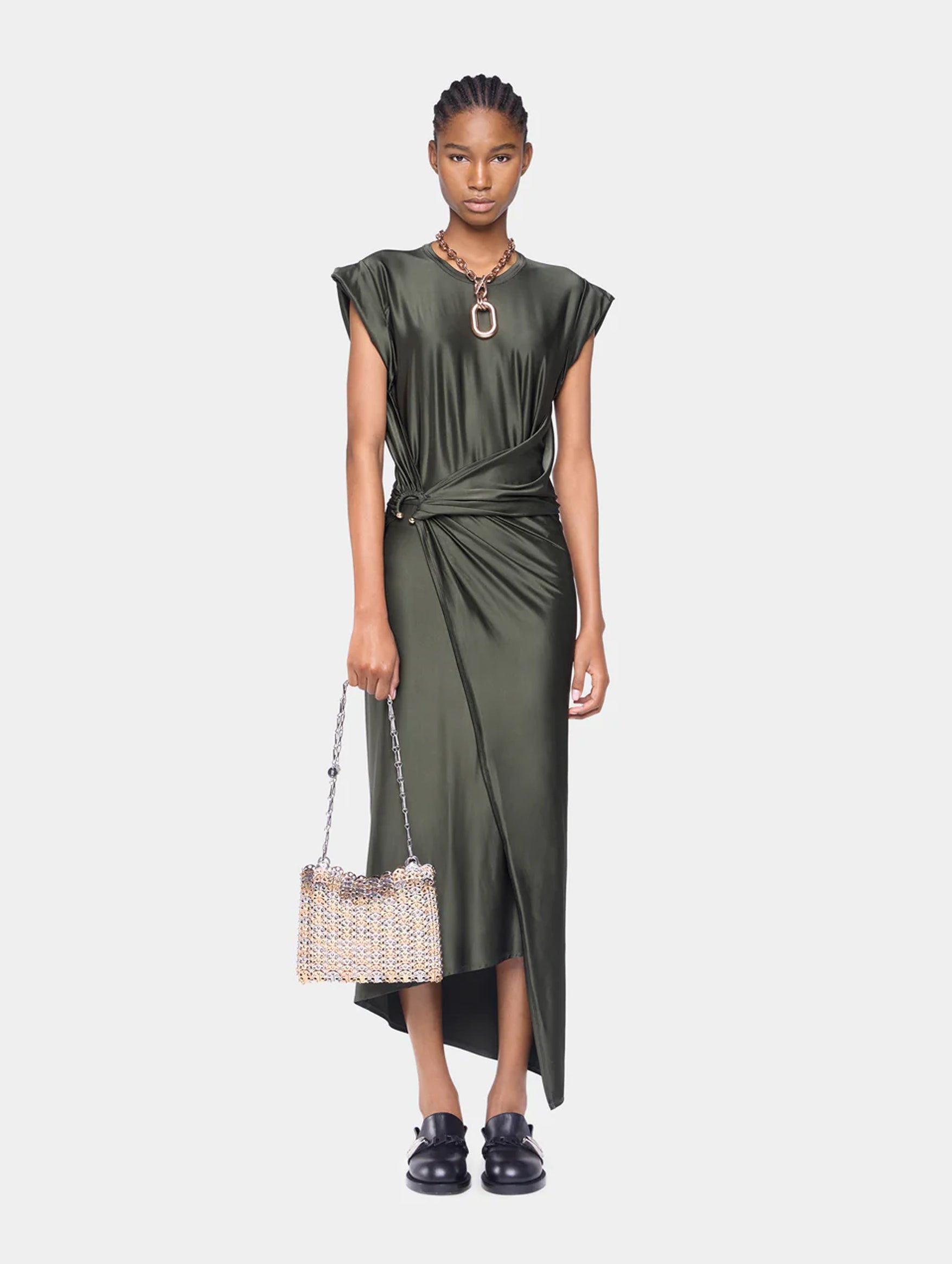 Robe Long Dress in Khaki